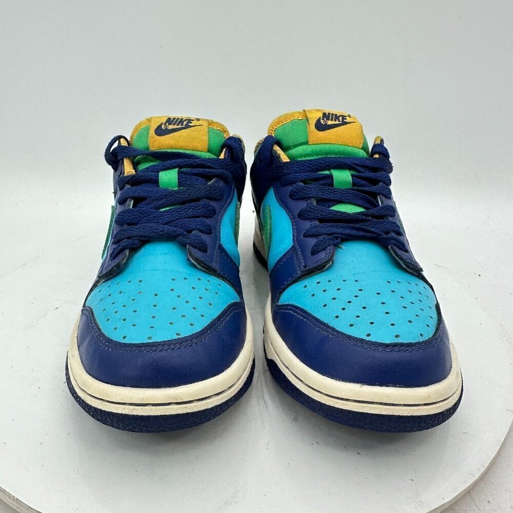 Nike Dunk Low Top All-Star Youth Size 5Y Women 6.5 DV1693-401 Blue Green Shoes - Picture 2 of 11